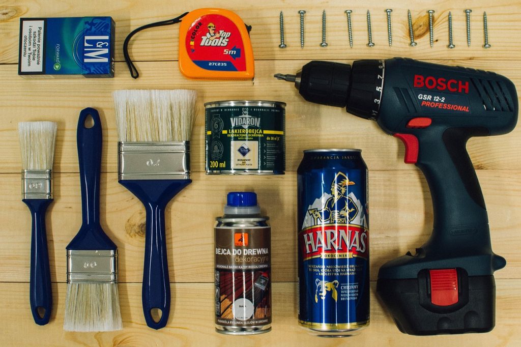 Diy, beer, man work — Choosing Sliding Wardrobe Doors