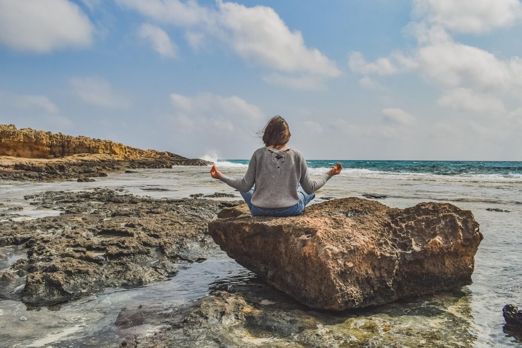 Girl, meditation, nature — Embrace Urban Sophistication at Emirates Towers Residences